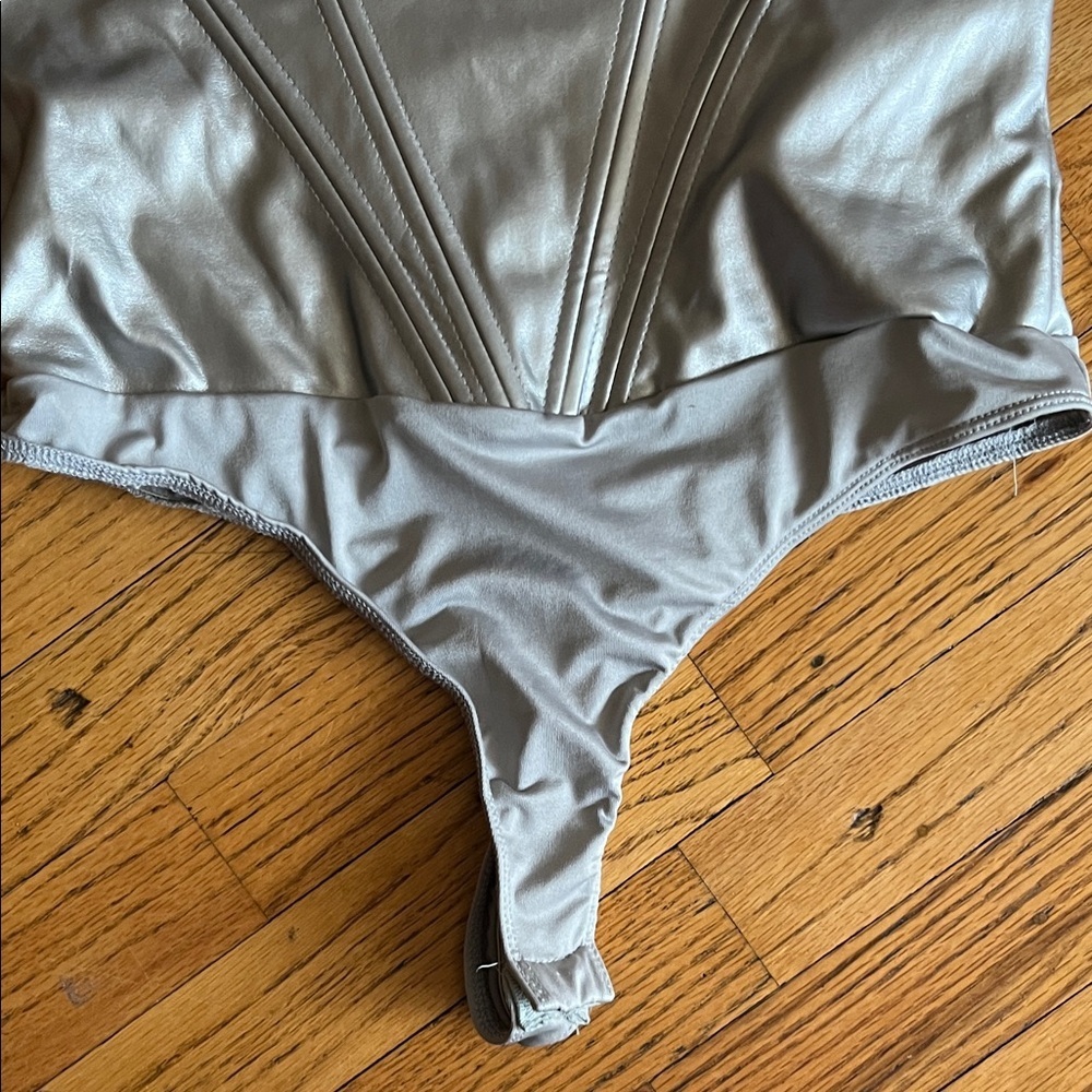 Fashion Nova Silver Bodysuit - Picture 3 of 5